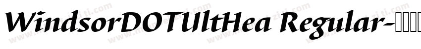 WindsorDOTUltHea Regular字体转换